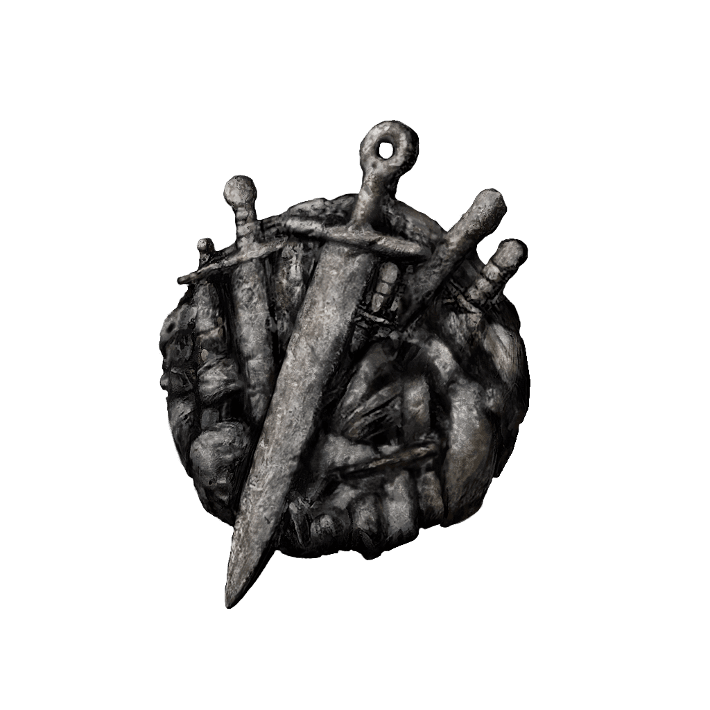Arsenal Charm talisman representing survivability from Elden Ring